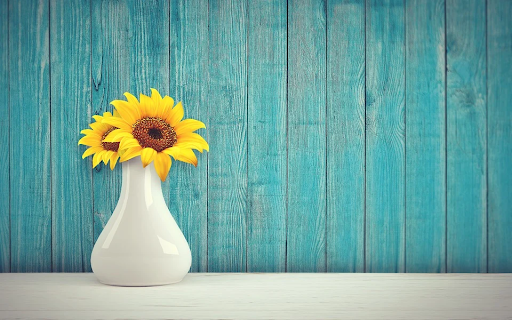 blue sunflowers