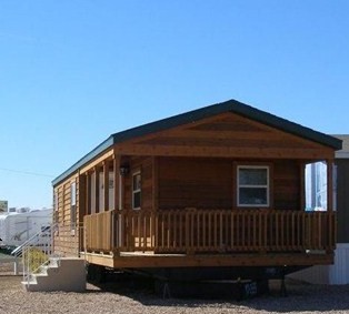 mobile homes in the shipping lot