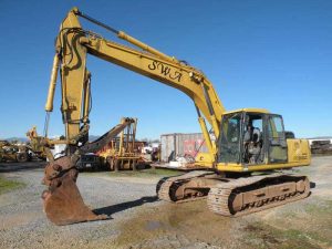 excavator and dirt